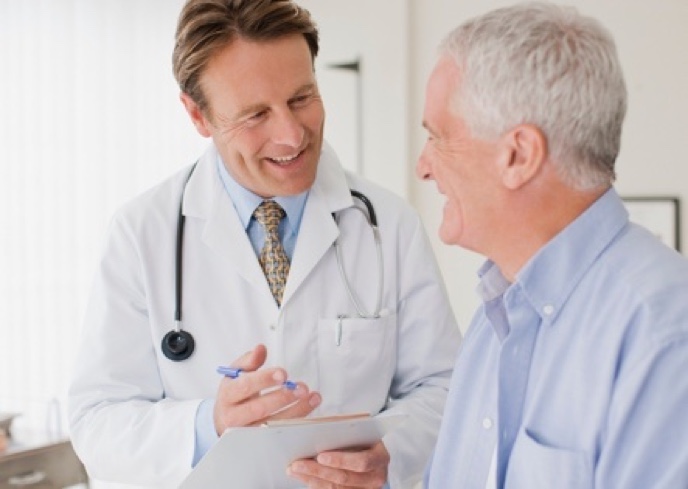 Doctor talking to a patient